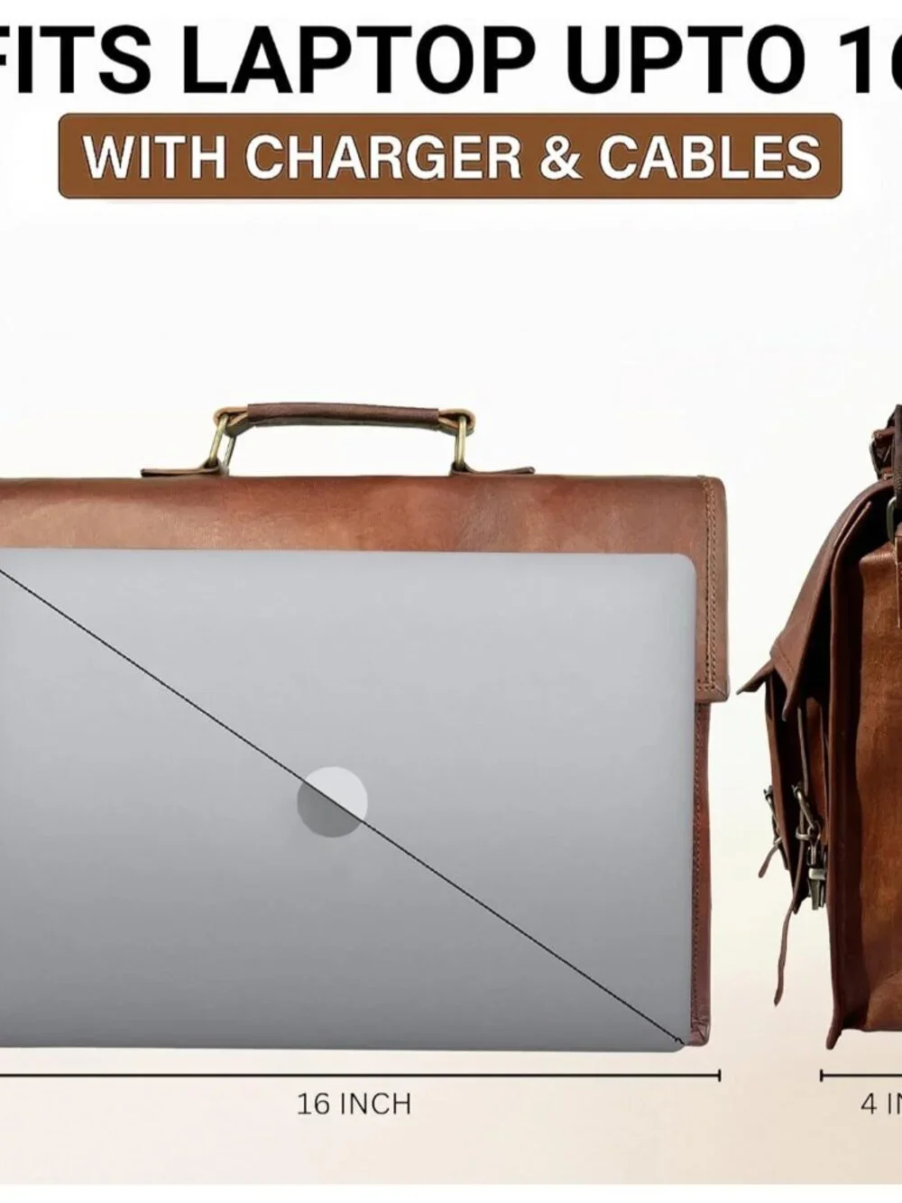 Men's Brown Grain Leather Vintage Satchel Travel Crossbody Stylish Messenger Bag